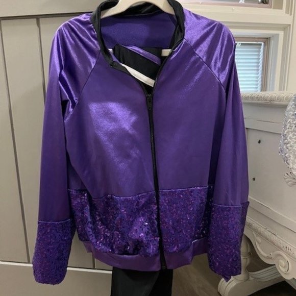 Sequin Bomber Jacket and Leggings Set Weissman HIP HOP CM - Picture 2 of 4